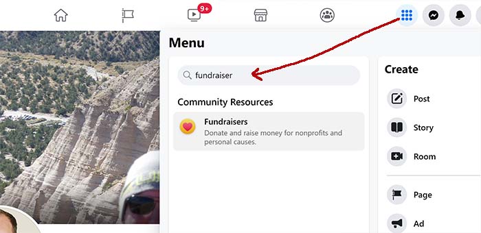 Fundraising chart Facebook fundraiser image