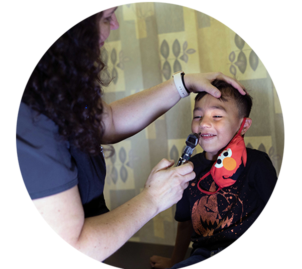 young male patient laughing